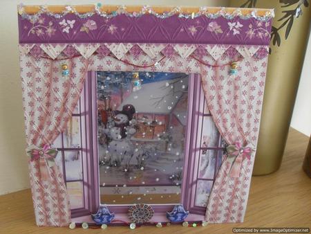 Winter Cottage Christmas Window Aperture 8x8 Mini Kit by Tracey Hutchins