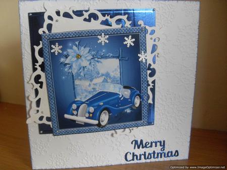 Christmas Scene & Morgan Car by Tracey Hutchins