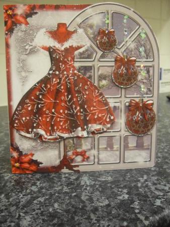Shaped Over the Edge Topper the Christmas Dress by Tracey Hutchins