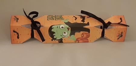 HALLOWEEN FRANKENSTEIN MONSTER GIFT FAVOR CRACKER BOX by Tracey Hutsby