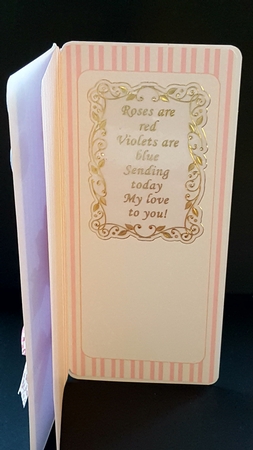 Dark Pink Roses standard DL card by Tracey Hutsby