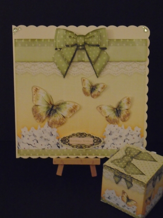 Gift Box and Gift Box Card Kit Green 1292 by Tracey Hutsby