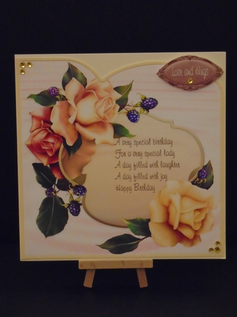 8x8 cream rose  by Tracey Hutsby