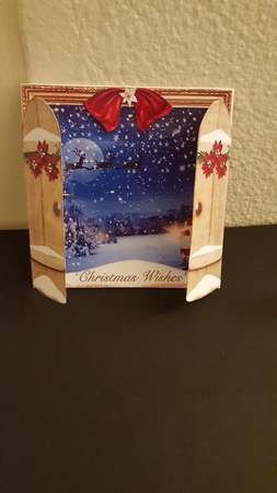 6x6 THROUGH GARDEN GATES LAMPLIGHT CHRISTMAS  by Tracey Hutsby