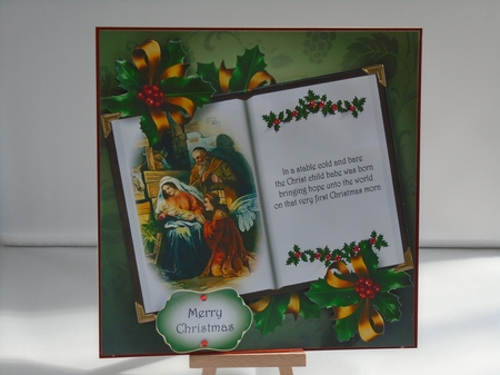 Open Book Christmas - The Nativity 8x8 by Tracey Hutsby