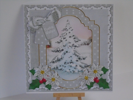 Snow Tree Festive Wishes 8in Step by Step by Tracey Hutsby