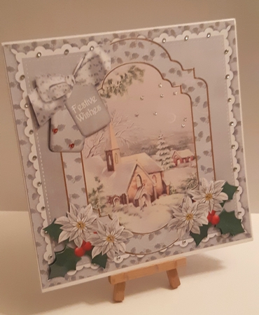 Christmas Day Church Festive Wishes Fancy 8in Step by Step by Tracey Hutsby