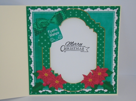 Christmas Tree Festive Wishes 8x8inch Fancy Insert Panel by Tracey Hutsby