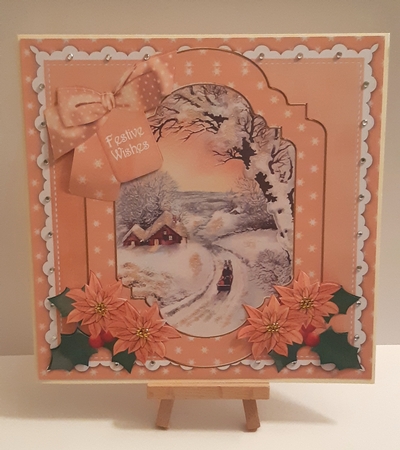 Winter Sunset Festive Wishes Fancy 8in Step by Step by Tracey Hutsby
