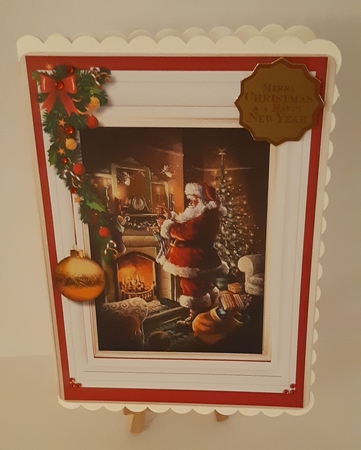 Santa Delivering the Presents , with Verse by Tracey Hutsby