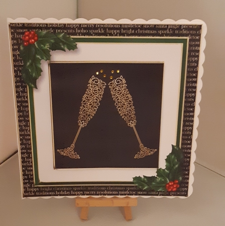 Gold Swirl Christmas - Champagne by Tracey Hutsby