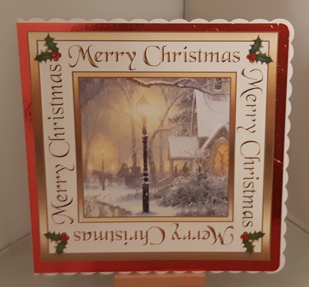 Christmas Church square by Tracey Hutsby