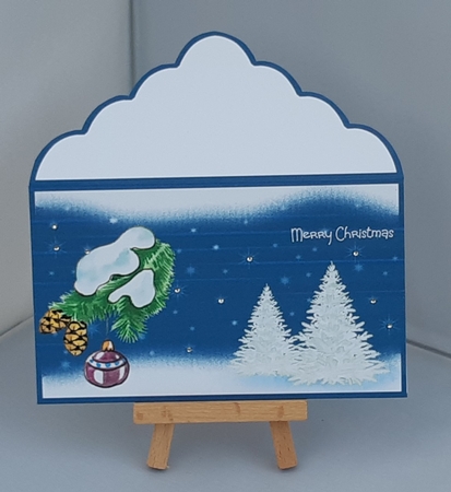 Christmas tree and bauble by Tracey Hutsby