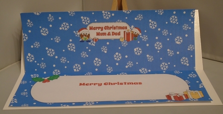 Crazy Christmas Puddings with presents MUM & DAD large dl insert by Tracey Hutsby