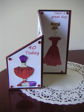 40th Birthday Red Cascade by Tracey Hutsby