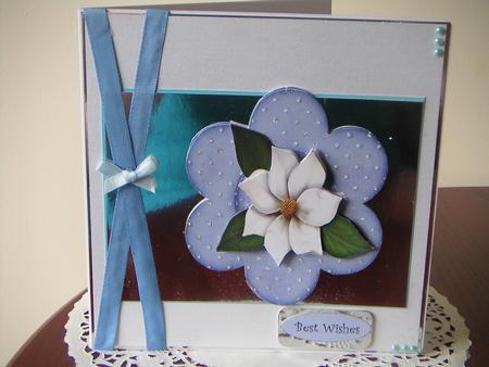 Birthday Floral Button Happy Birthday Best Wishes by Tracey Hutsby