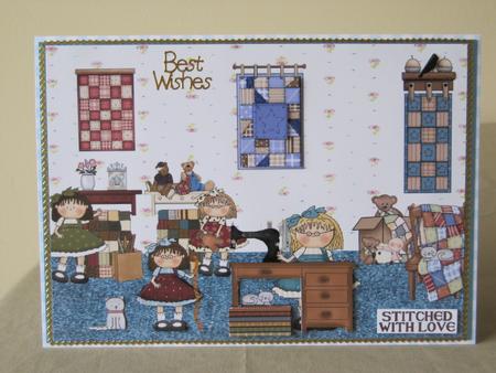 Quilters Paradise in Quilt Heaven Step by Step Card by Tracey Hutsby