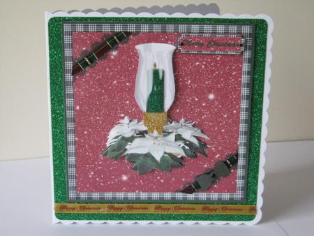 Green Christmas Candle by Tracey Hutsby