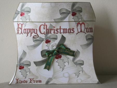 Happy Christmas Mum Pillow Box by Tracey Hutsby
