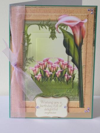 Calla Lilly Birthday Quick Card by Tracey Hutsby