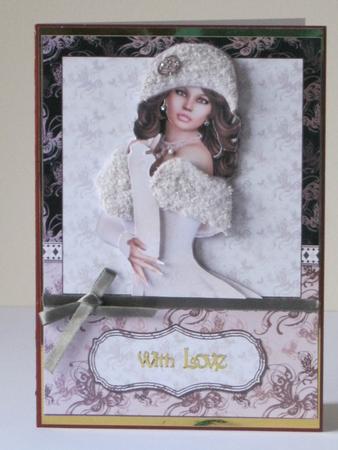 Sophisticated Lady Card Front Step by Step by Tracey Hutsby