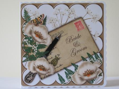 Cream Poppy Bride & Groom Ink Saver 8in Step by Step by Tracey Hutsby