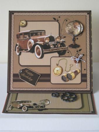 8x8 Vintage Car for Dad Insert Plate by Tracey Hutsby