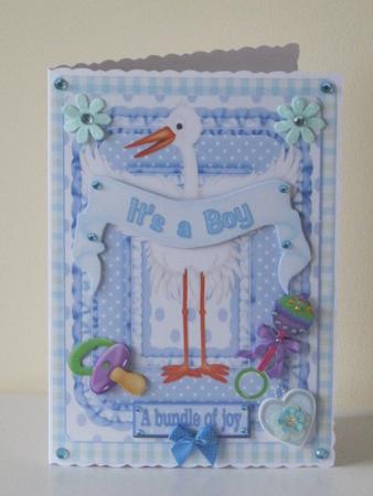Its a Boy Decoupage Topper by Tracey Hutsby