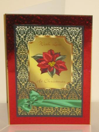 Poinsettia Card Front by Tracey Hutsby