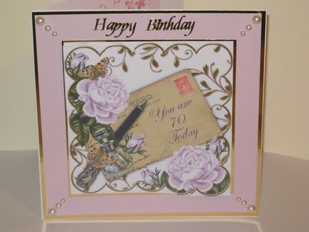 Lilac Roses 70 Today Ink Saver 6in Duo Corner Stacker by Tracey Hutsby