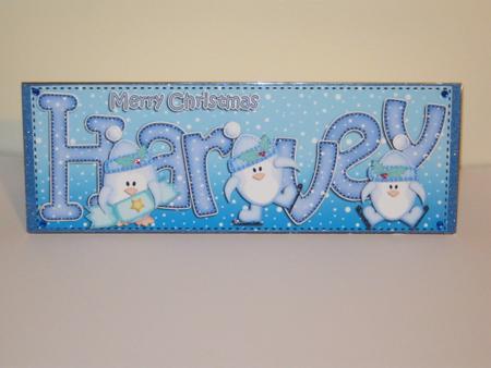 Xmas Large Dl Harvey Quick Card N 3D Decoupage by Tracey Hutsby
