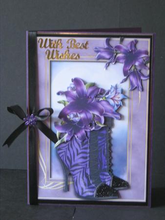 Purple Boots & Purple Lilies by Tracey Hutsby