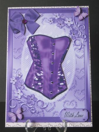 Lovely Purple Corset with Little Purple Flowers by Tracey Hutsby