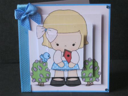 Rosie's Garden 4x4 Quick Card by Tracey Hutsby