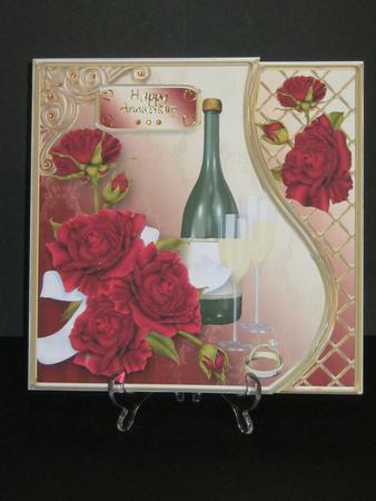 Celebration Roses - Wavy Border Card Mini Kit by Tracey Hutsby