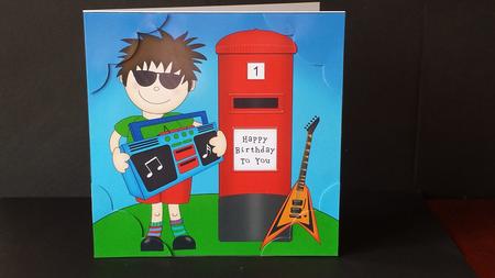 8 x 8 Boyz Jaz Scalloped Corner Topper by Tracey Hutsby