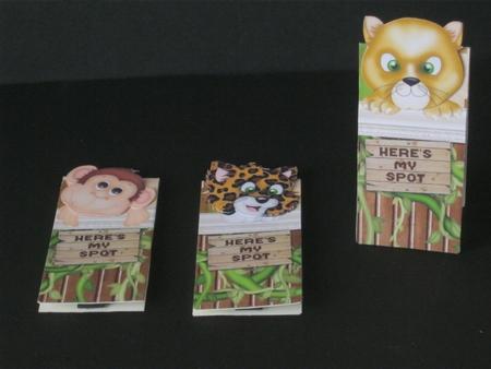 Peek-a-boo Zoo Animals Magnetic Bookmarks by Tracey Hutsby