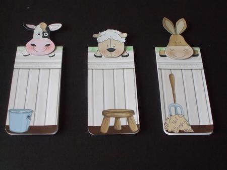 Peek-a-boo Farm Animals Magnetic Bookmarks by Tracey Hutsby