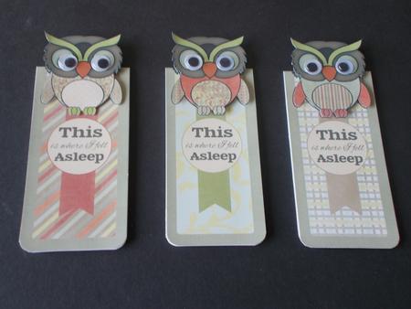 Muted Tones Owls Magnetic Bookmarks by Tracey Hutsby