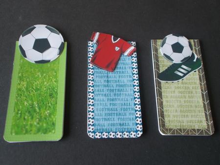 Football Soccer Goal Magnetic Bookmarks by Tracey Hutsby
