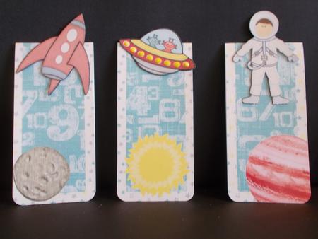 Space Explorer Magnetic Bookmarks by Tracey Hutsby