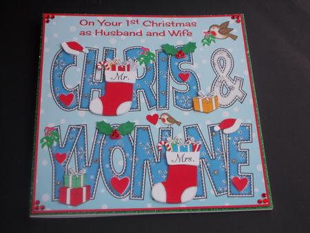 8x8 Christmas Names Chris & Yvonne by Tracey Hutsby