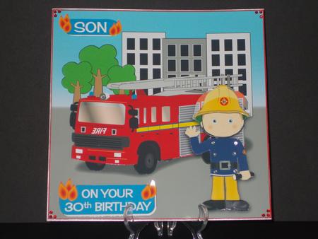 Fireman Fred Son 30th Mini Kit by Tracey Hutsby