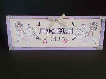 Imogen Cocktail Topper by Tracey Hutsby