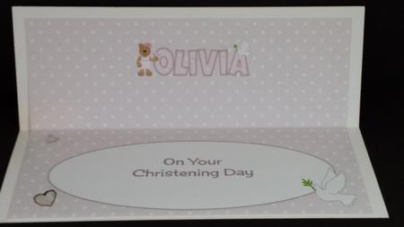 Christening Olivia Large Dl Insert by Tracey Hutsby