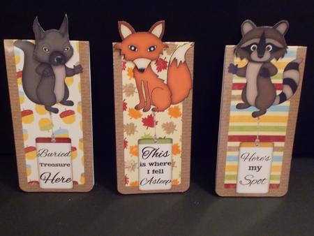 Cute Woodland Creatures Magnetic Bookmarks by Tracey Hutsby