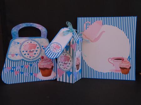 Tea and Cupcake, Vintage Design Handbag Kit by Tracey Hutsby