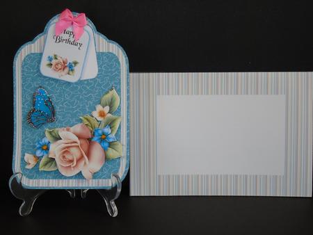 Tag Card Peach Rose by Tracey Hutsby
