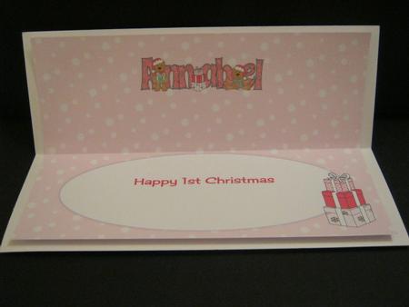 First Christmas Teddies Annabel Large Dl Insert by Tracey Hutsby