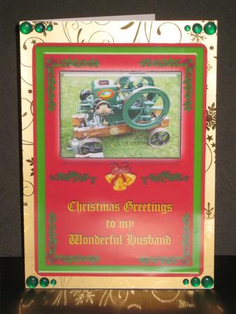 Putt Putt Engine Christmas Card for Husband by Tracey Hutsby